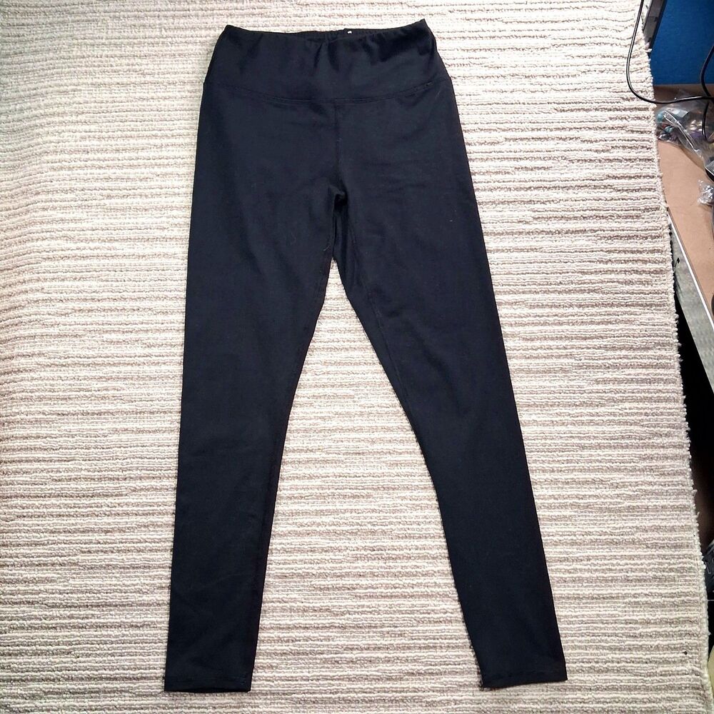 maurices womens xs black high rise pull on leggings stretch polyester spandex 86